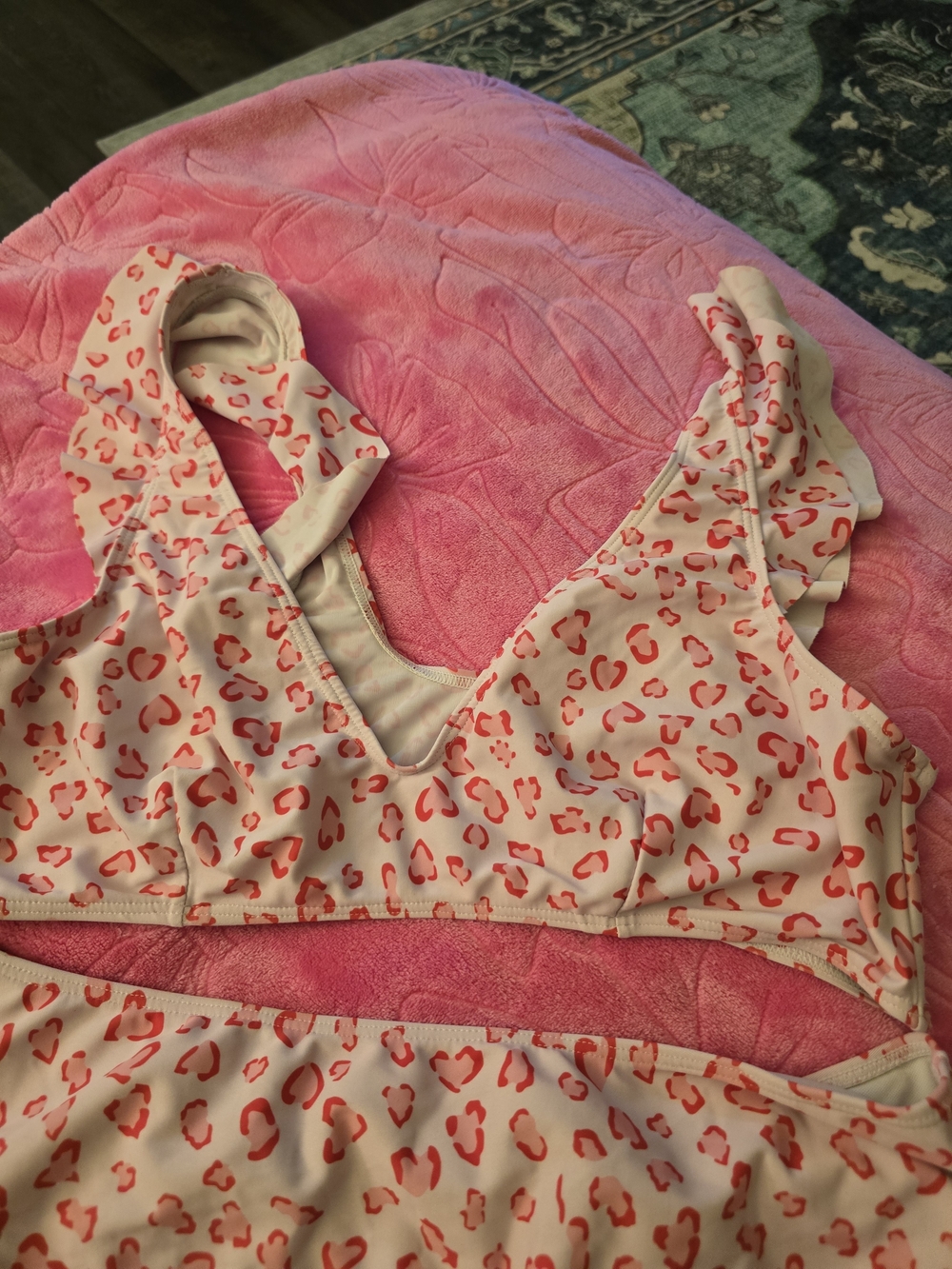 Women’s Pink Leopard Print Bralette Top